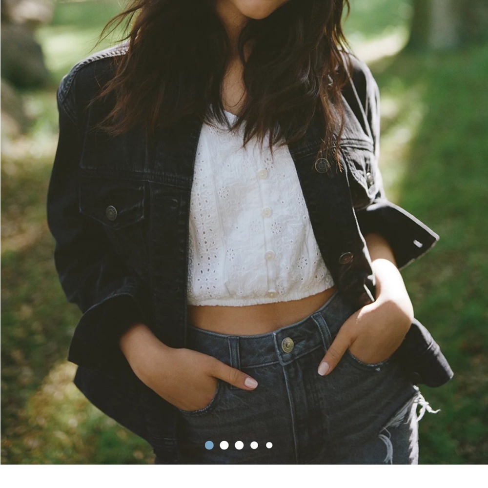 American Eagle Outfitters Charcoal Denim Jacket